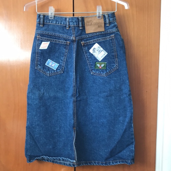 Vintage Paris express -Denim  skirt - Picture 2 of 6